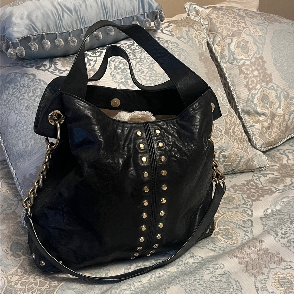 Michael Kors Black Studded Shoulder Bag